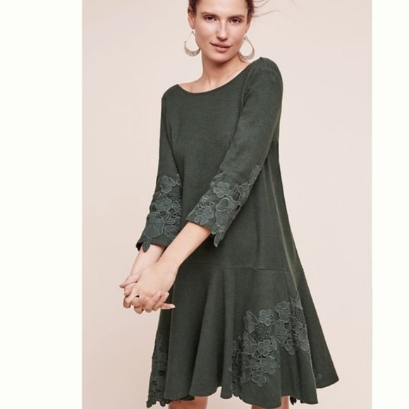 Anthropologie Dresses & Skirts - Green Anthropologie Maeve Dropwaist Dress (NWT)